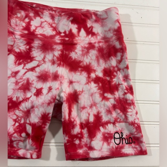 PINK Victoria's Secret Ohio State Buckeyes Biker Shorts Tie Dye Womens Size XS - Picture 6 of 14